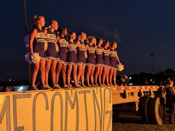 Demopolis cheer at bonfire