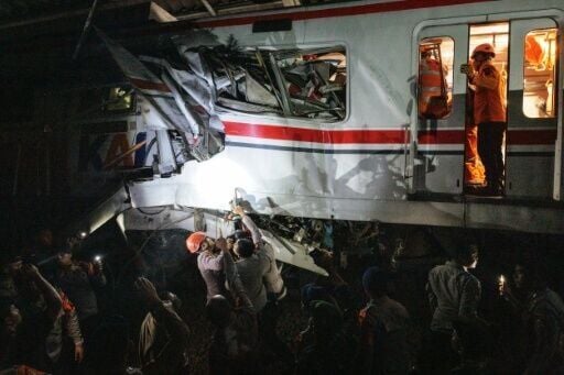Rescuers fear the death toll will rise after confirming a collission between two trains outside Jakarta killed at least four people