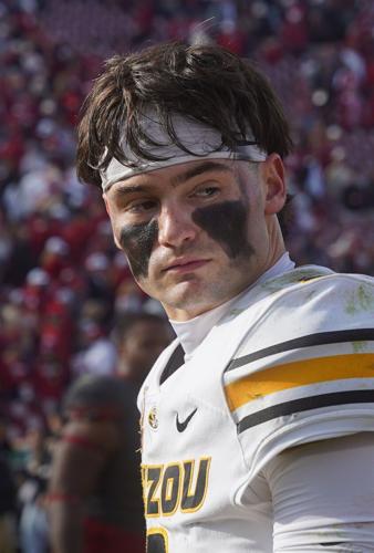 Mizzou quarterback Beau Pribula (9) on Saturday at Memorial Stadium
