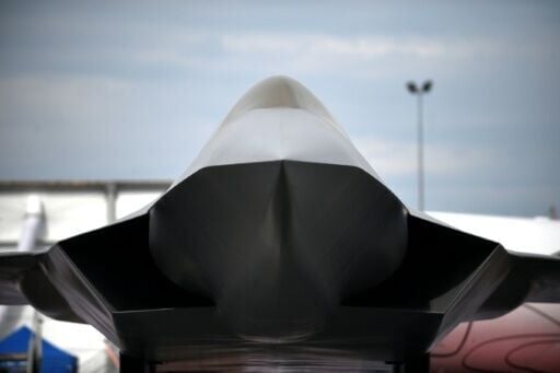 A mock-up of the European New Generation Fighter for the Future Combat Air System (FCAS) at the Paris Air Show in 2023