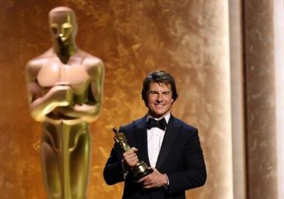 US actor Tom Cruise accepted an honorary Oscar, the first golden statue of his decades-long career