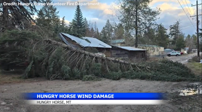 High winds and flood damage impacting locations across Montana