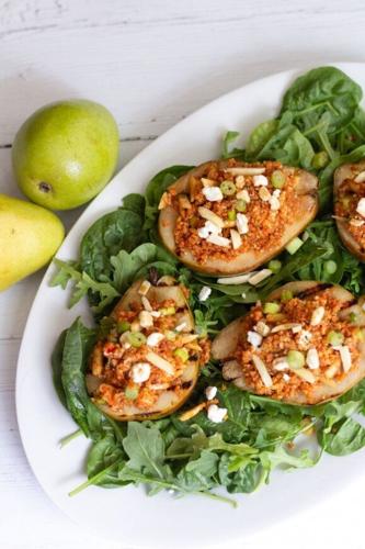 Quinoa Stuffed Pears
