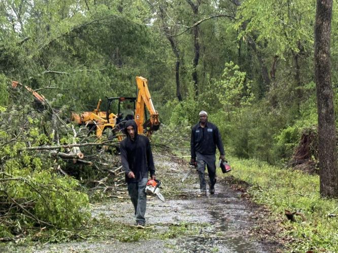 Tornado damage in Sardis