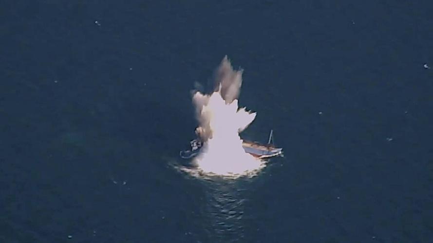 U.S. successfully test bomb that blasts huge ships in HALF