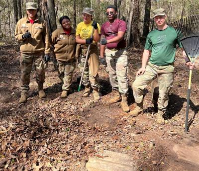 MMI cadets clean up family cemetery, document gravestones for genealogy research