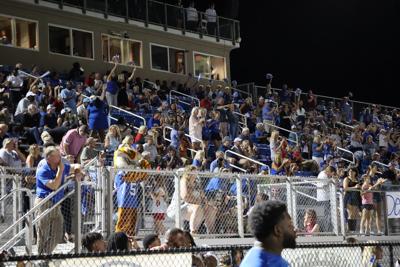 Crowd cheering at Demopolis home game