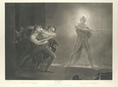 ‘Hamlet, Horatio, Marcellus and the Ghost,’ from Shakespeare’s ‘Hamlet,’ Act 1, Scene 4.
              Robert Thew/Gertrude and Thomas Jefferson Mumford Collection via The Met