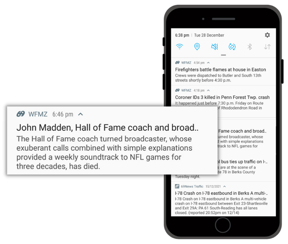 WFMZ case study Notifications