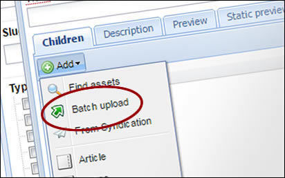 Batch upload