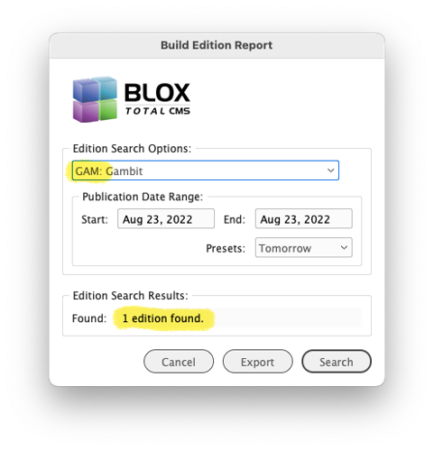 2251 Edition Report Main Dialog Date Range and Editions Found.png