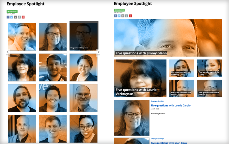 Dynamic collections presentation modes