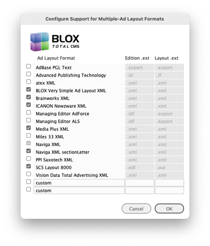 Configure Multiple Ad Layout Formats