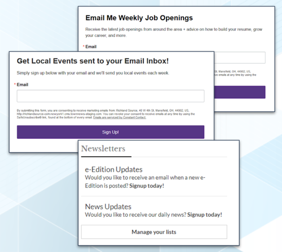 Email list ideas graphic