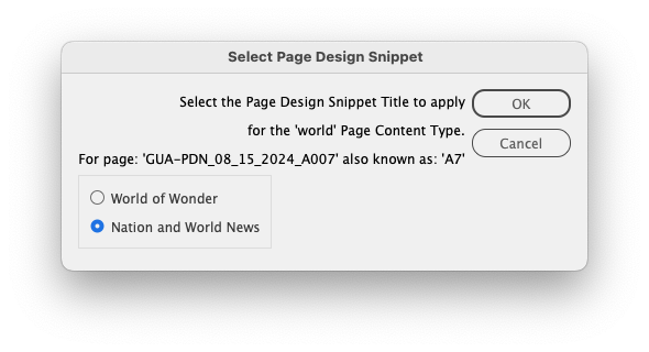 Select Page Design Snippet