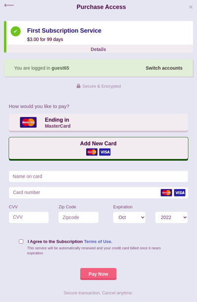 Screenshot: Secure Wallet