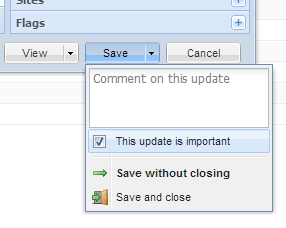 Flag important updates