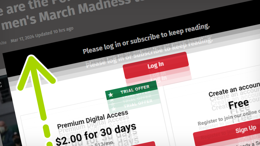 Toast paywall template