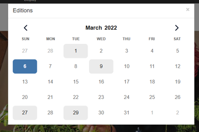 FLEX Templates Software Release - Calendar Picker for E-Edition