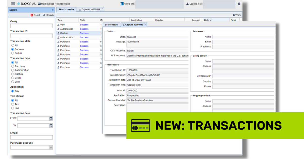 Interactive Transaction Application Examples Easily search and review all payment activity with the new Transactions ...