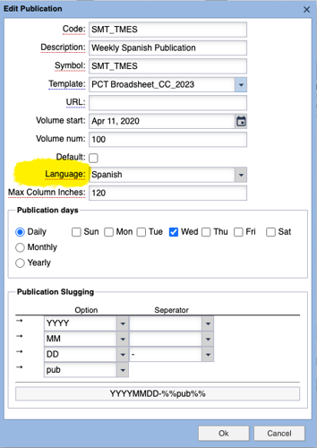 Publication Language