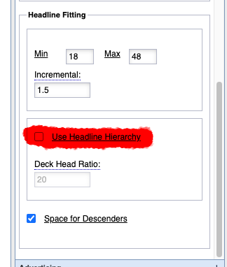 Head Fitting Settings in Page Tracker's Application Settings