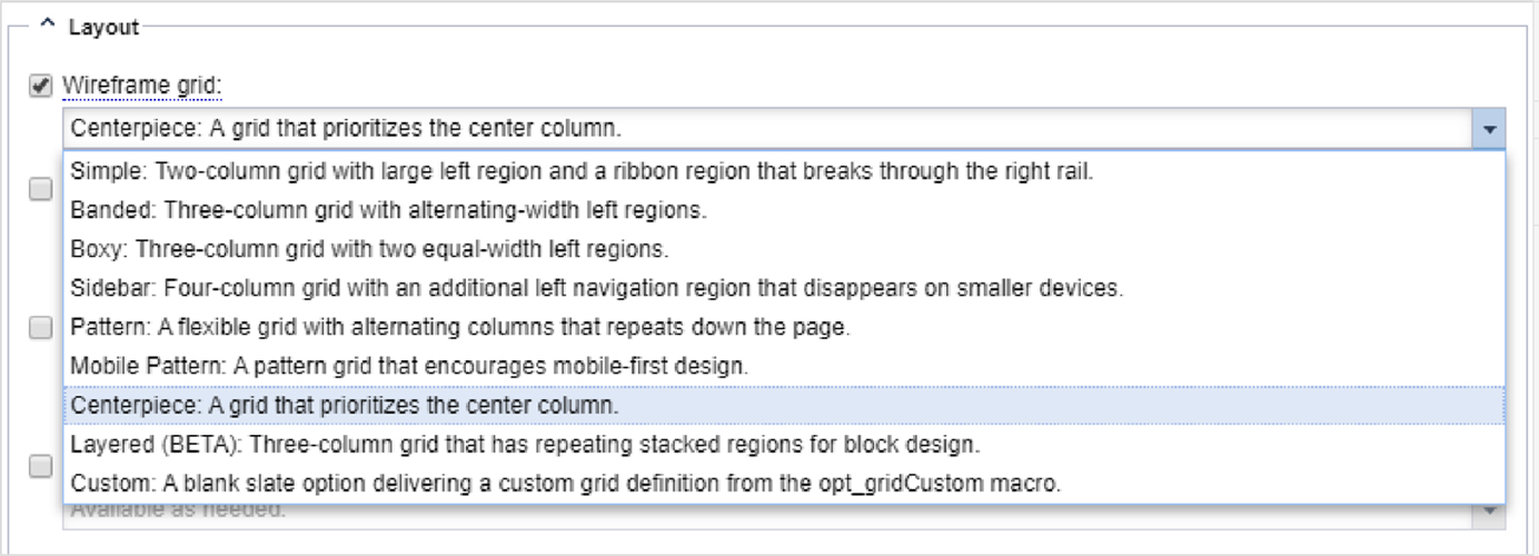 Wireframe centerpiece