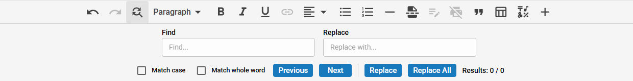 Find & Replace in NXT