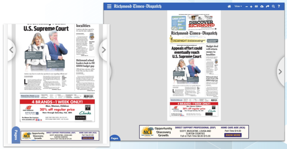 New ad position e-Editions