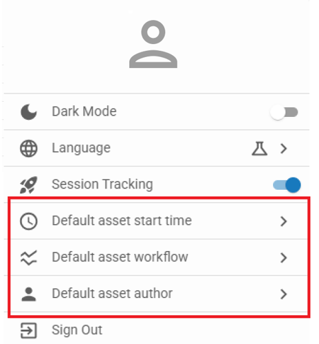 Default Workflow, Author, and Start Time User Preferences