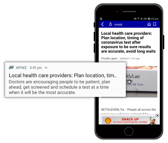WFMZ case study Notifications