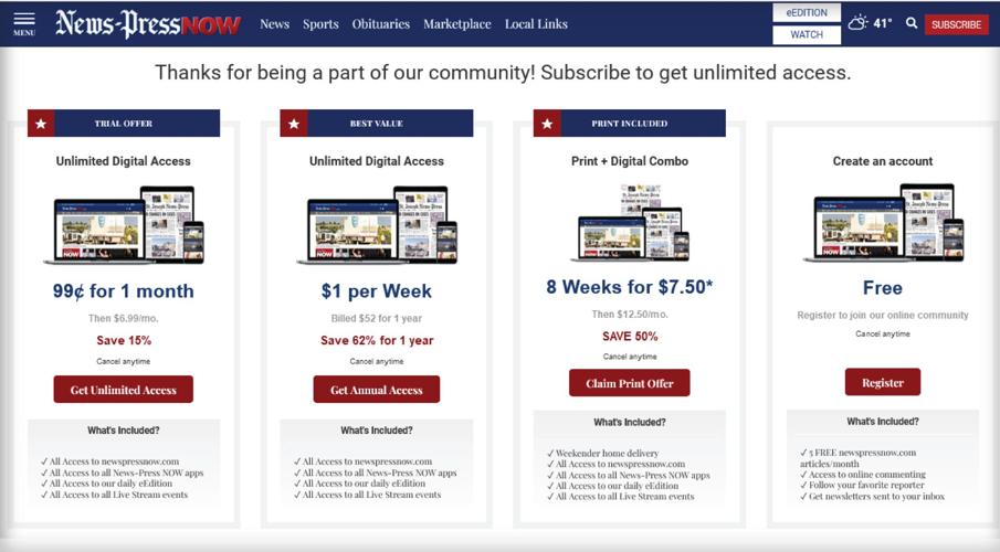 NewsPressNow.com packages