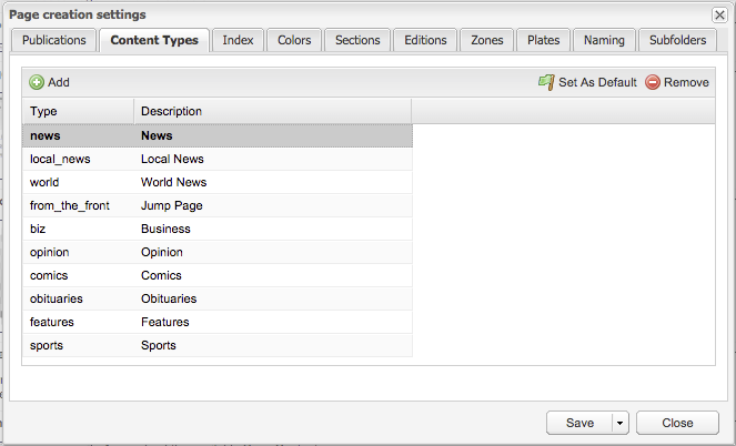 Page Content Type Editing