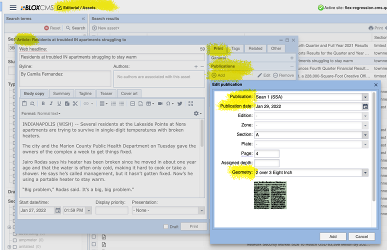 Geometry Assigned to Asset