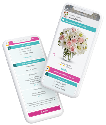 Tribute Store: Mobile-friendly flower and Memorial Tree purchasing