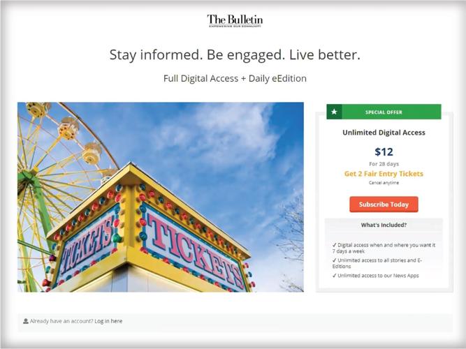 Bend Bulletin special offer