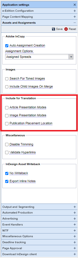 Include for Translation