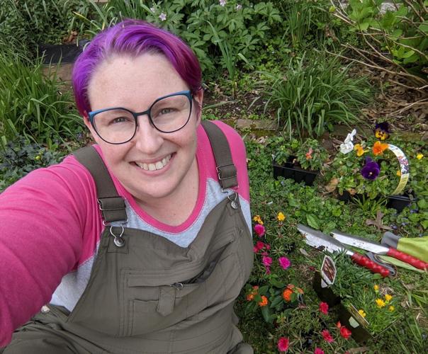 Stevie in the garden