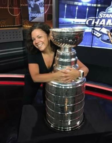 Cathy with the Stanley cup