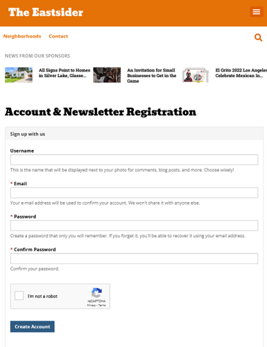Eastsider registration