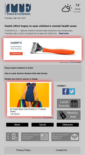 Programmatic banner ads for email campaigns