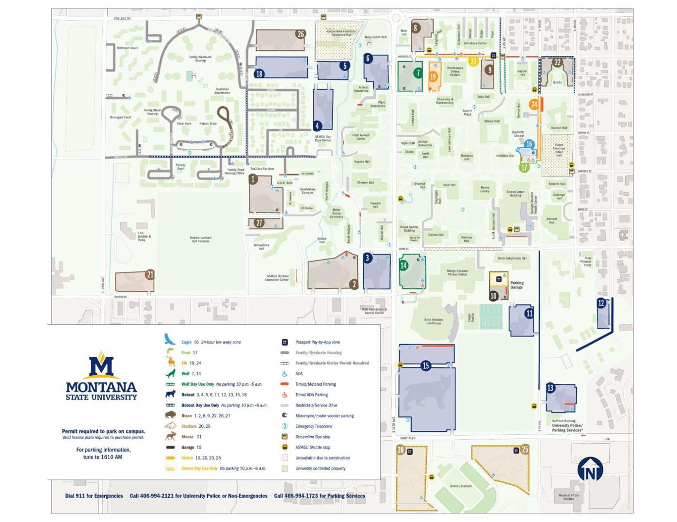 MSU Parking map