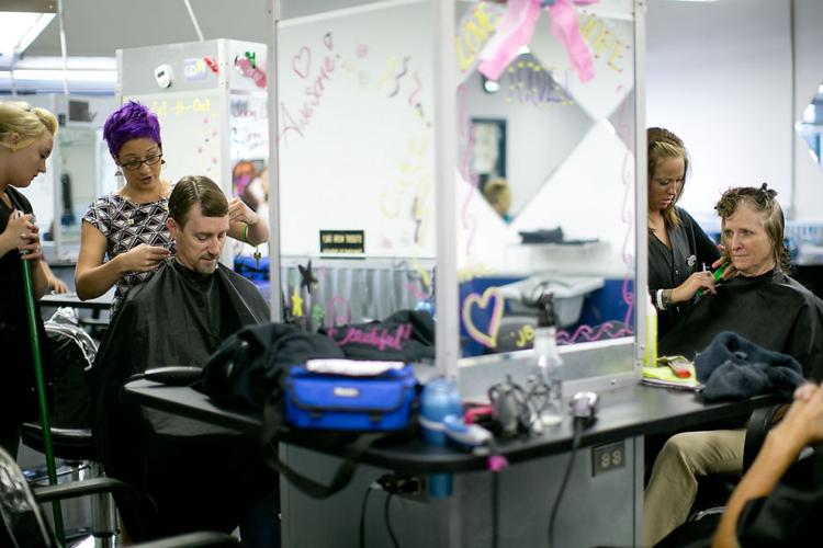 Bozeman cosmetology students give haircuts to benefit victims of abuse News