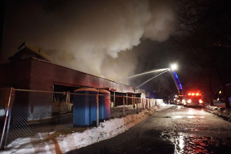 Fire torches fourstory apartment building under construction in
