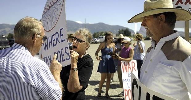 Americans for Prosperity holds Bozeman rally, liberals counter-protest ...