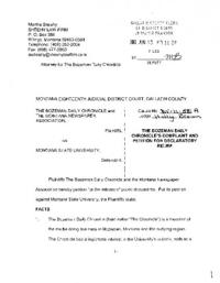 Chronicle vs. Montana State University