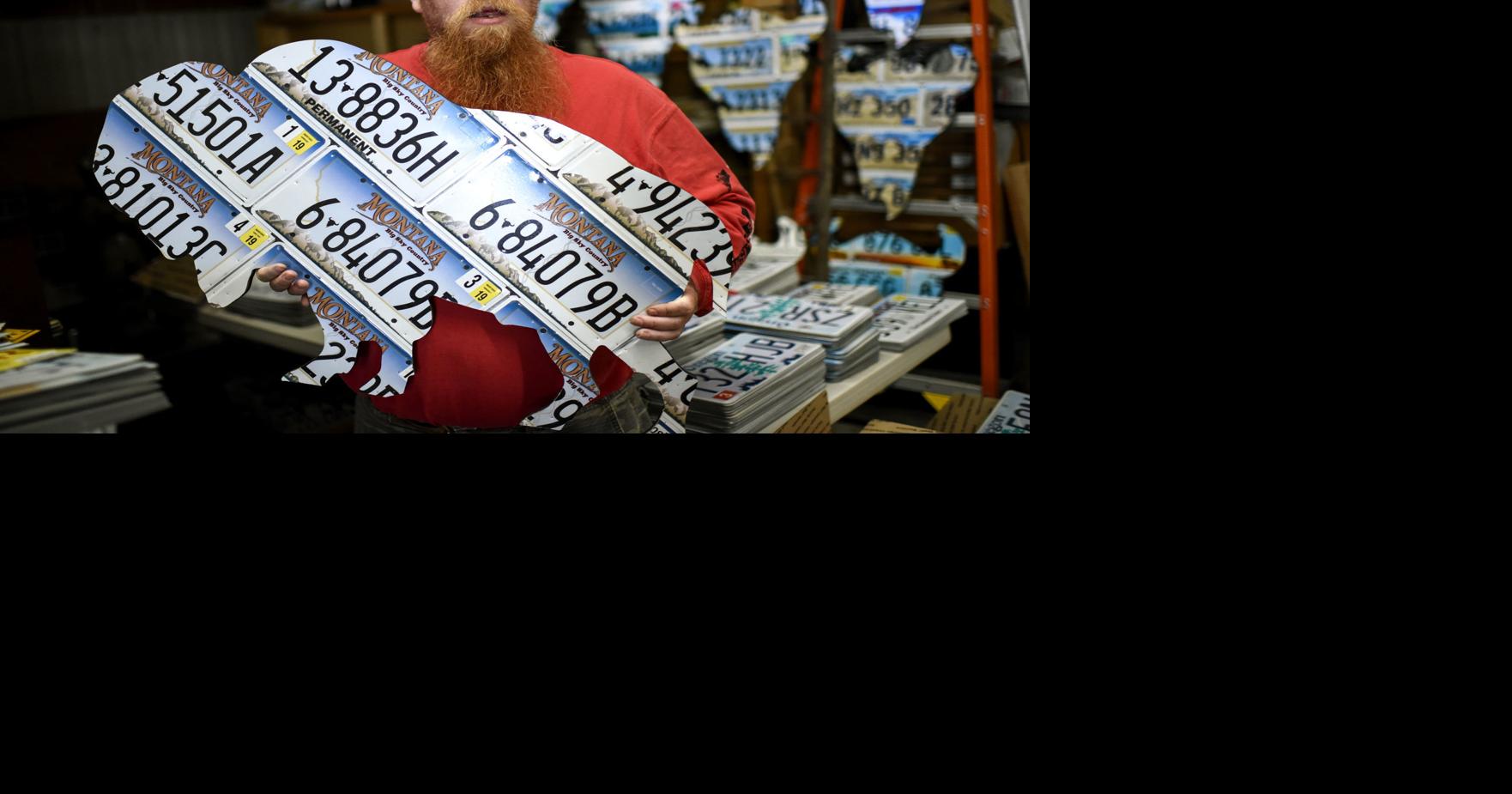 Bozeman man creates license plate art for 40 shops in five states