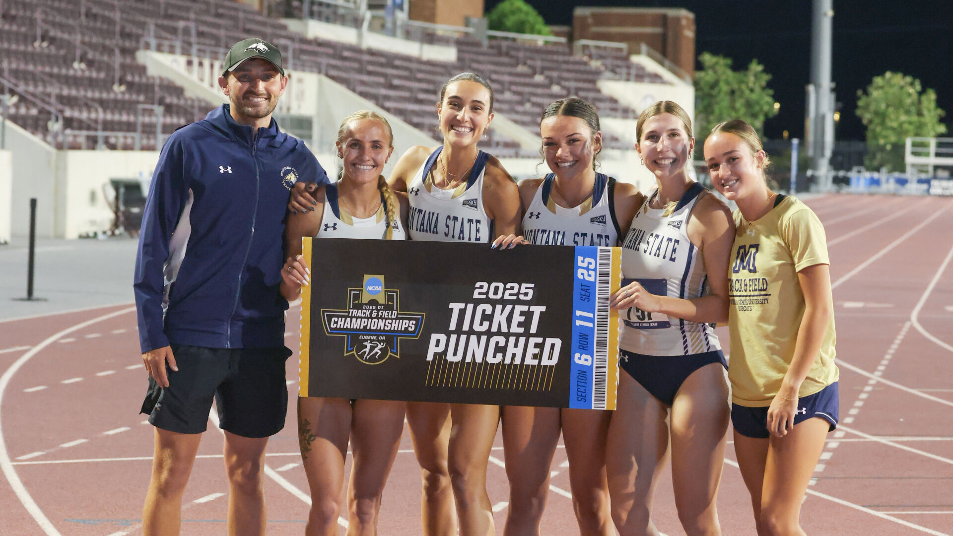 Ladies Time Sign Montana State women's 4x400 relay team qualifies for NCAA Championships ...