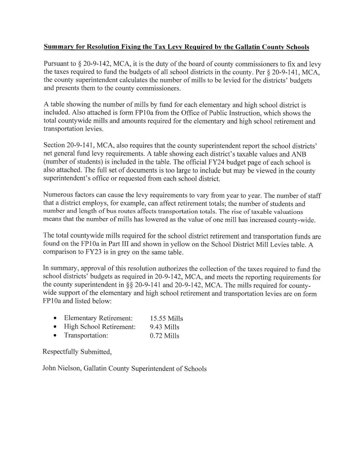 Gallatin County Commissioner Would “relish” lawsuit over school