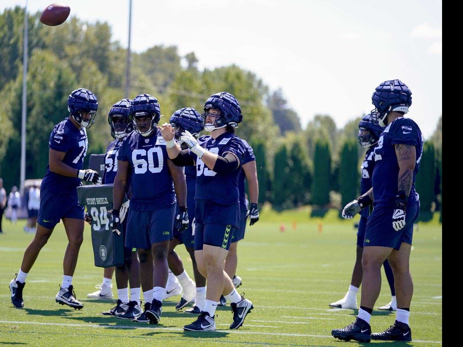 One of the few competitions in Seahawks camp has Evan Brown